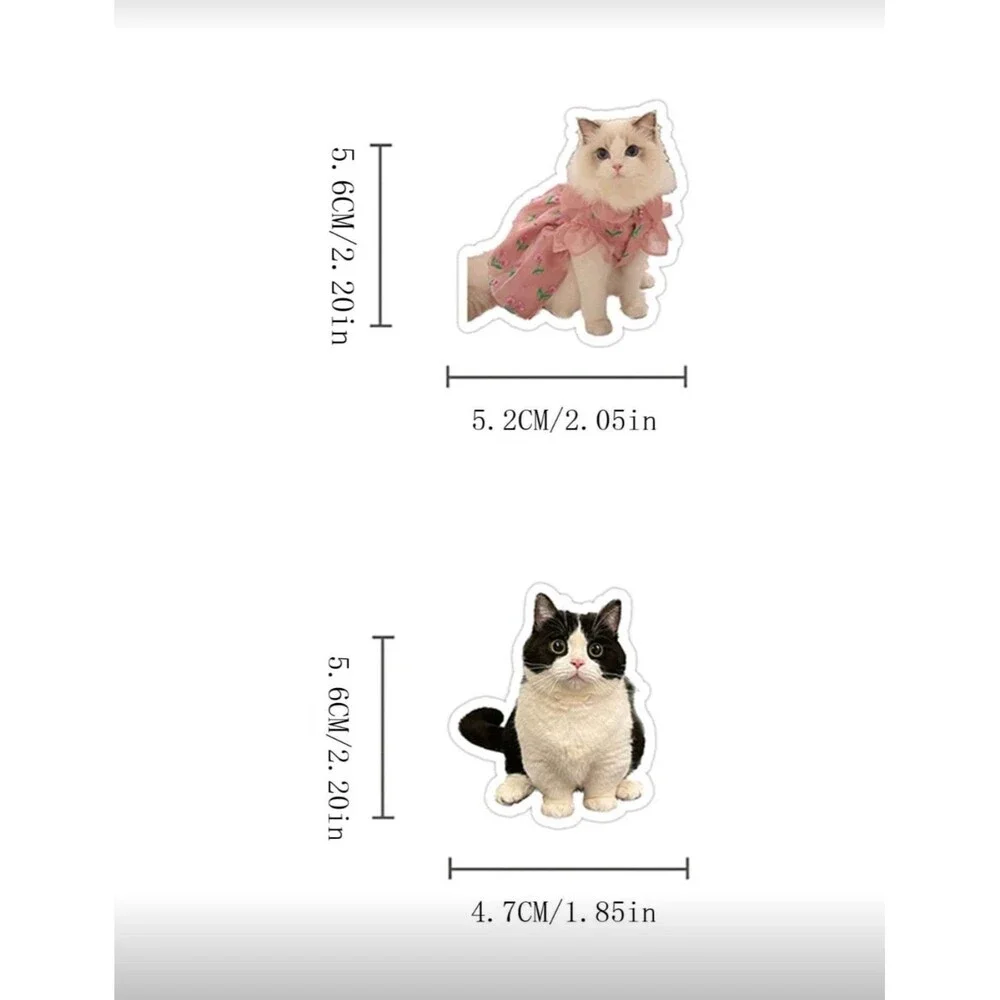 60 Cute Cat Stickers Kawaii Waterproof Vinyl Laptop Water Bottle Journal Scrapbo